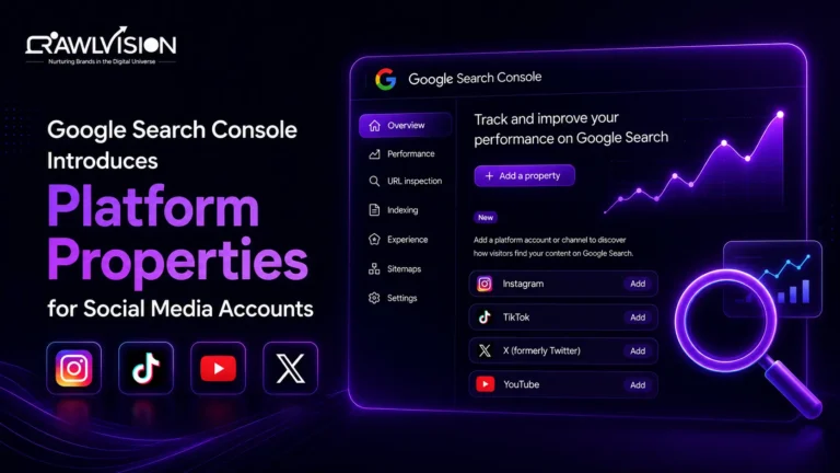 Google Search Console Platform Properties for Social Media Accounts