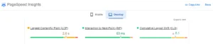 Core Web Vitals Pagespeed Insights