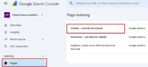 GSC page indexing
