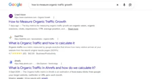 organic traffic growth