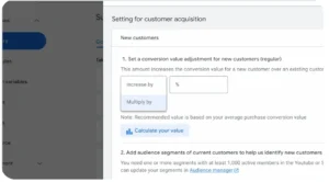 Google Ads customer retention setting